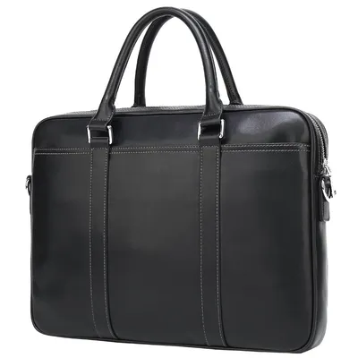 Men's leather portable briefcase file package