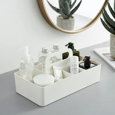 Japanese style sorting debris storage basket plastic bathroom toilet storage basket desktop storage basket storage basket