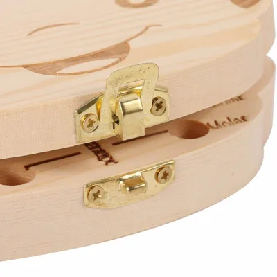Wood Storage Box for Baby Kids Tooth Box Organizer