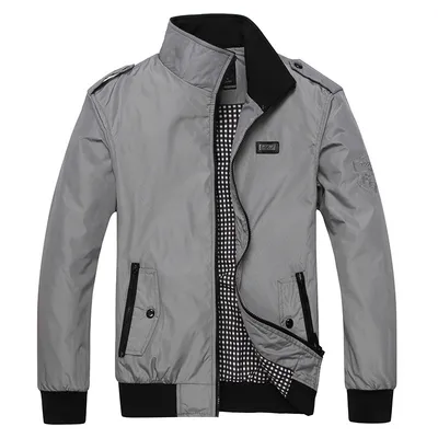 Autumn and winter men's casual business large size jacket loose coat windbreaker cross-border factory direct sales