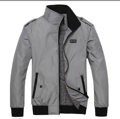 Autumn and winter men's casual business large size jacket loose coat windbreaker cross-border factory direct sales