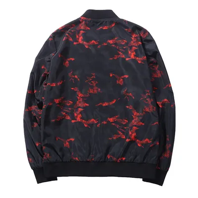 Cross-border for spring and autumn new men's baseball collar camouflage letter slim coat large size casual wild jacket