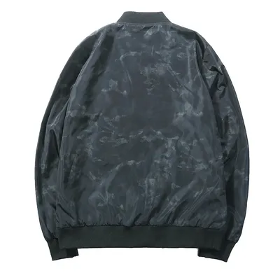 Cross-border for spring and autumn new men's baseball collar camouflage letter slim coat large size casual wild jacket