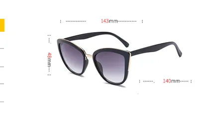 Female Gold Plastic Mixed Eye Protection Sunglasses