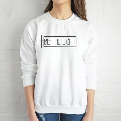 BE THE LIGHT autumn and winter letter printing street tide new sweater shirt men and women