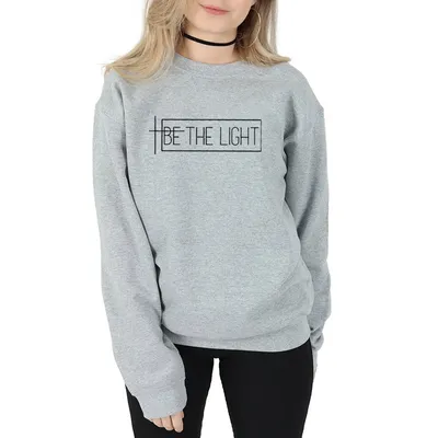 BE THE LIGHT autumn and winter letter printing street tide new sweater shirt men and women