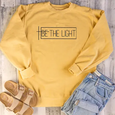 BE THE LIGHT autumn and winter letter printing street tide new sweater shirt men and women
