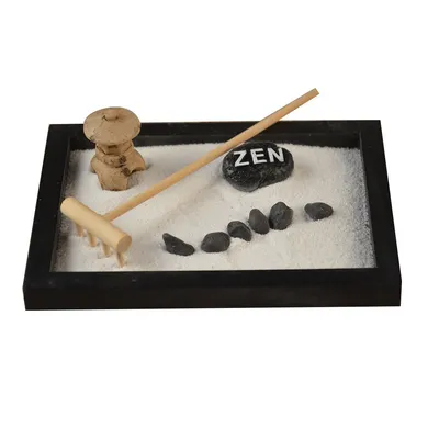 Amazon hot zen crafts home decoration family meditation sand table ornaments dry landscape Zakka ornaments