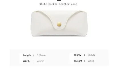 New glasses case set ladies fashion  zenith cover box white leather glasses box