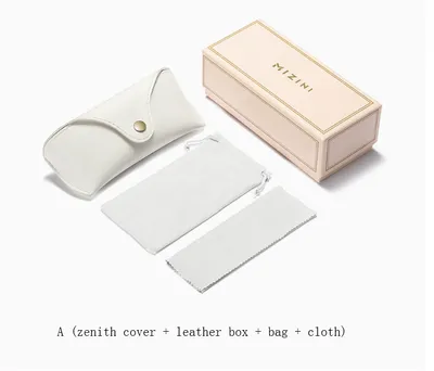 New glasses case set ladies fashion  zenith cover box white leather glasses box