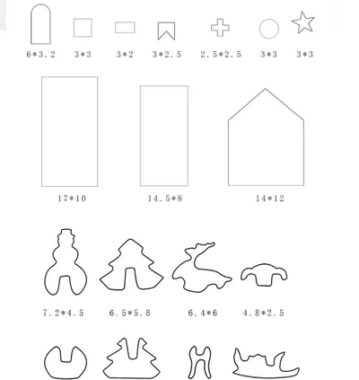 8 18-piece Set Gingerbread House Stainless Steel Christmas Scenario Cookie Cutters Set Biscuit Mold Fondant Cutter Baking Tools