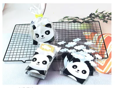 Staying cute rolling pandas can be transparent gift bags mobile phone bag 100