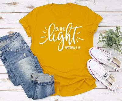 BE THE Light MATTHEW 514 Foreign Trade European And American Letters Street Short Sleeve