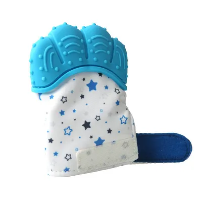 Baby Teether Gloves Molars Chews Infants Prevent Eating Fingers  Bite Soft Rubber Gloves Carton