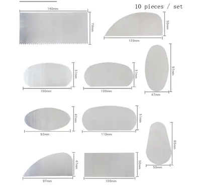 Stainless steel sludge scraper sculpture tool clay sculpture tool ceramic tools sculpture scraper shape shaping scraper