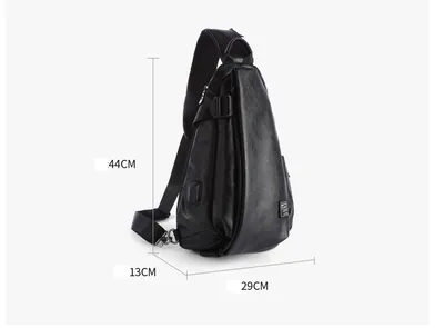 Waterproof pu leather single shoulder messenger bag