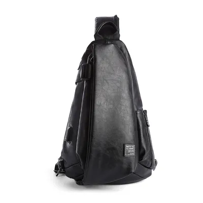 Waterproof pu leather single shoulder messenger bag
