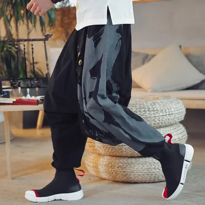 Chinese style nine-point pants
