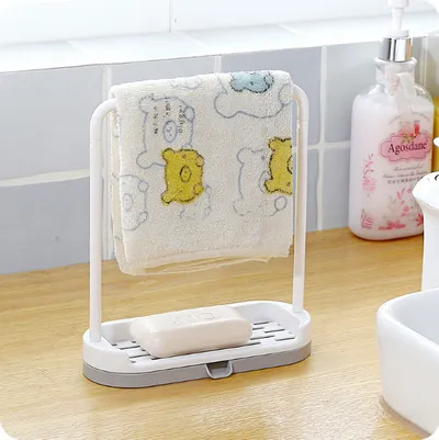 Kitchen countertop storage rack rag dishcloth