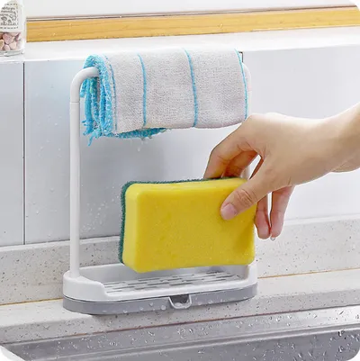 Kitchen countertop storage rack rag dishcloth