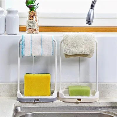 Kitchen countertop storage rack rag dishcloth