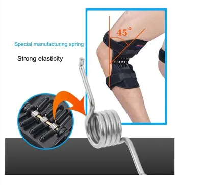 High Quality Knee Brace Patella Booster Spring Knee Brace Support For Mountaineering Squat Sports Knee Booster