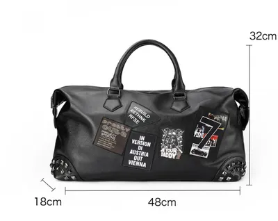 Leather gym bag