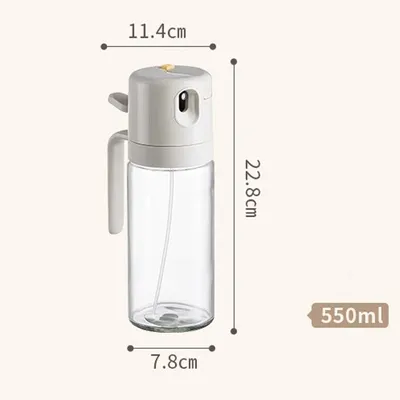 2 In 1 Oil Sprayer Dispenser Spray Bottle Cooking Baking BBQ Kitchen Tools 550ML
