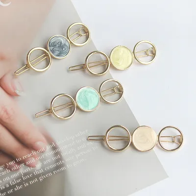 Round metal hairpin hair accessories