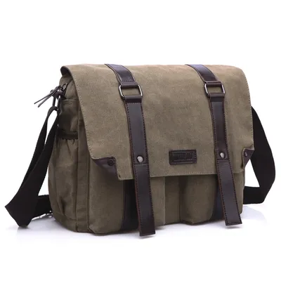 Simple and fashionable canvas casual men's bag