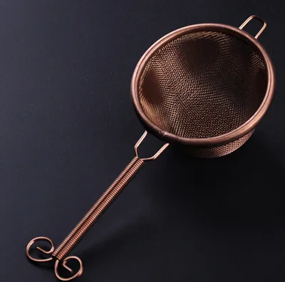 Double stainless steel tea drain strainer