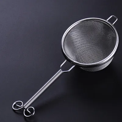 Double stainless steel tea drain strainer