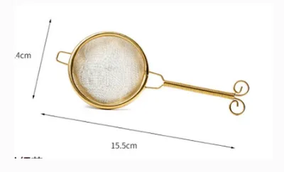 Double stainless steel tea drain strainer