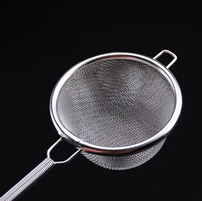 Double stainless steel tea drain strainer