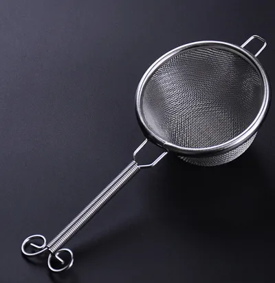 Double stainless steel tea drain strainer