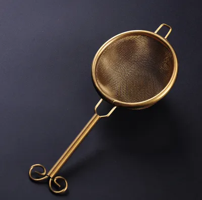 Double stainless steel tea drain strainer
