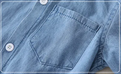 Girl baby jeans wear a triangular climbing suit