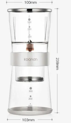 Portable Reusable Ice Drip Coffee Glass Pot Maker