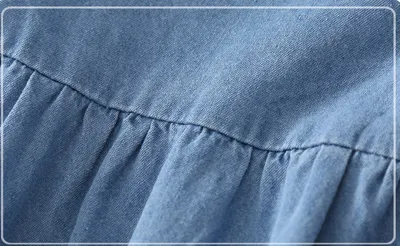 Girl baby jeans wear a triangular climbing suit