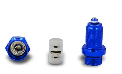 LED light spark plug keychain