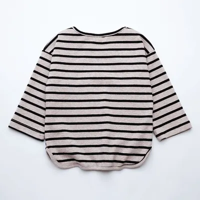 Fashion Striped Print Kids Baby Girls Clothes Cotton Long Sleeve T Shirts For Children Girls Autumn Spring Baby Clothing