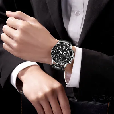 Men's waterproof quartz watch