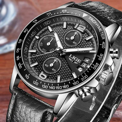 Men's waterproof quartz watch