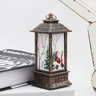 ديكور منزلي مزين بضوء بابا نويل ورجل الثلج، زينة عيد ميلاد مجيد