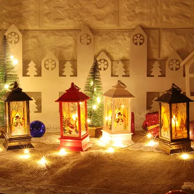 ديكور منزلي مزين بضوء بابا نويل ورجل الثلج، زينة عيد ميلاد مجيد