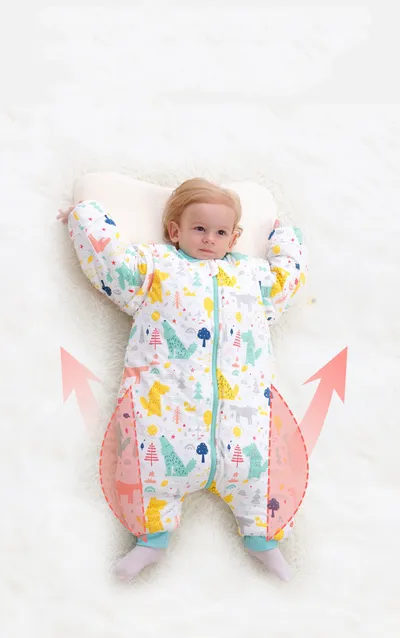 Baby Sleepsacks Cartoon Pattern Baby Sleeping Bag Carriage Sack for Newborn Split Leg