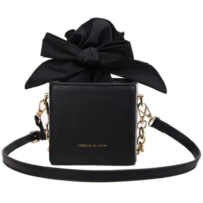 Folded flower square bag