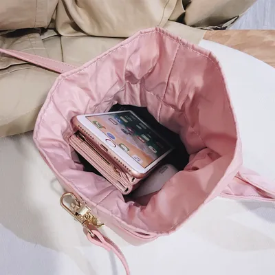 Folded flower square bag