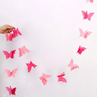 Big butterfly paper pull flower
