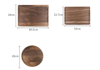 Black Walnut Wood Cutting Board Creative Whole Tray Fruit Chopping Cutting Board Wood Chopping Blocks For Kitchen